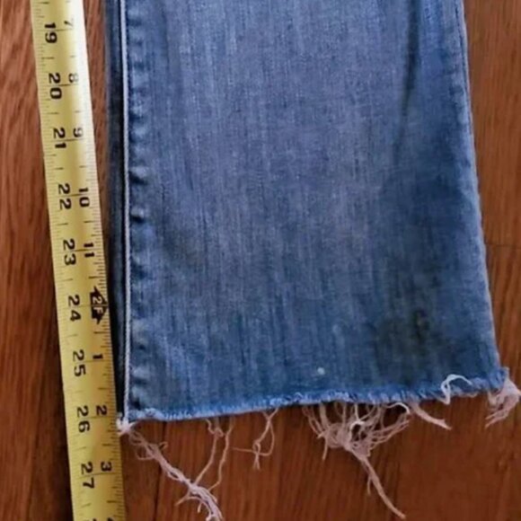 MOTHER high rise hustler ankle fray size 25 boho casual chic - Picture 9 of 13